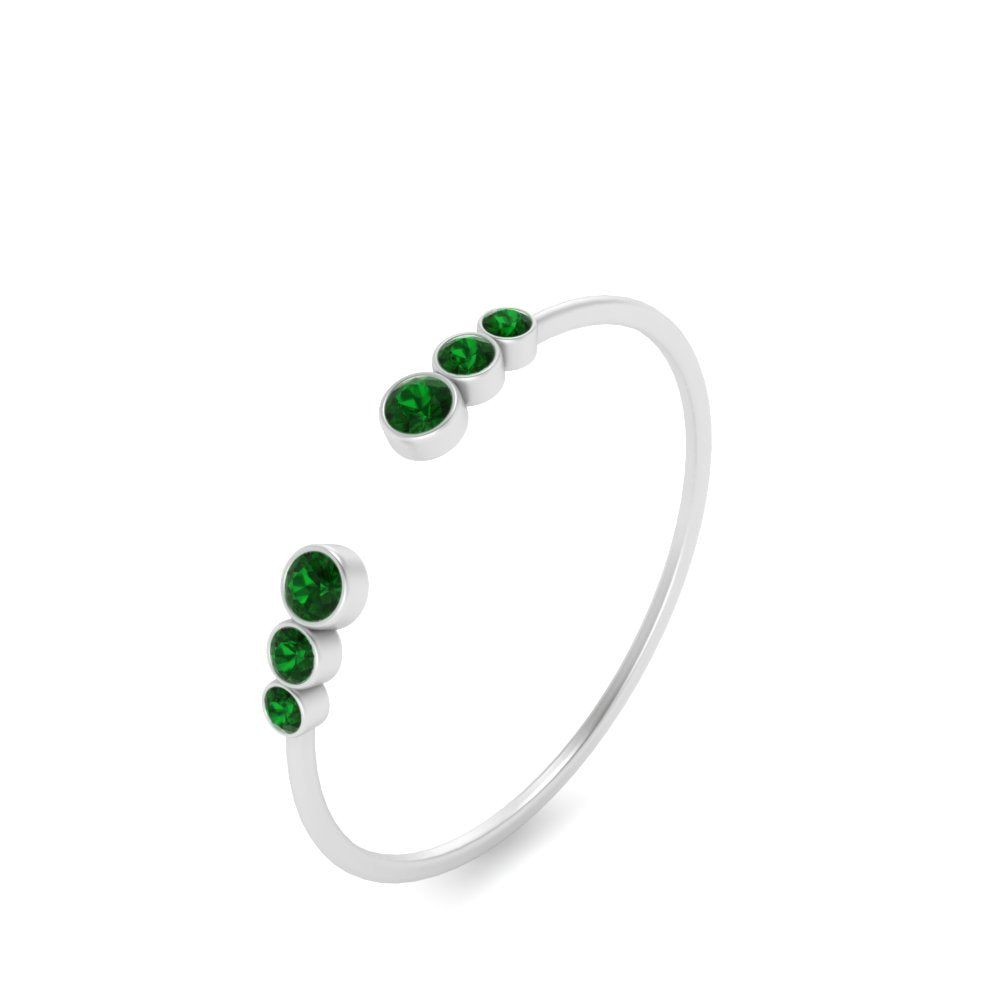 Bezel Set Open Stacking Rings