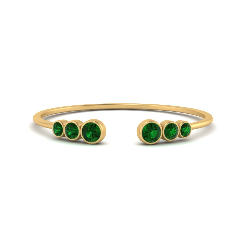 Bezel Set Open Stacking Rings