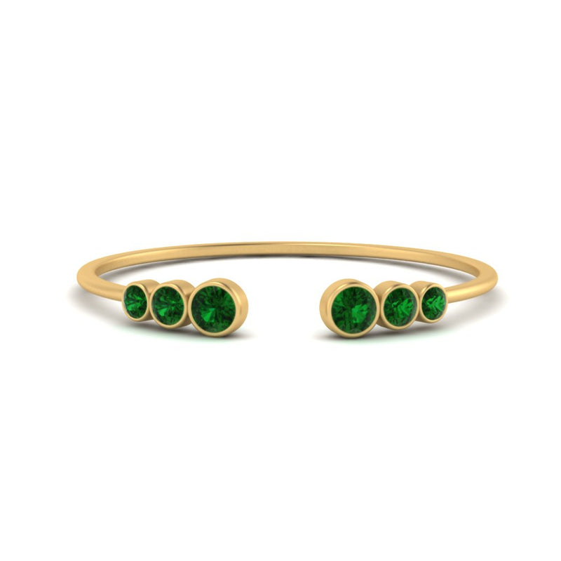Bezel Set Open Stacking Rings