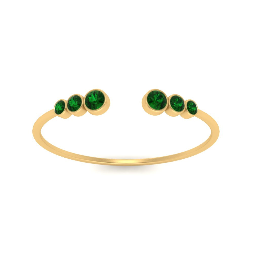 Bezel Set Open Stacking Rings