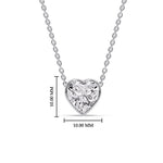 Load image into Gallery viewer, Solitaire Bezel Heart Shape Pendant
