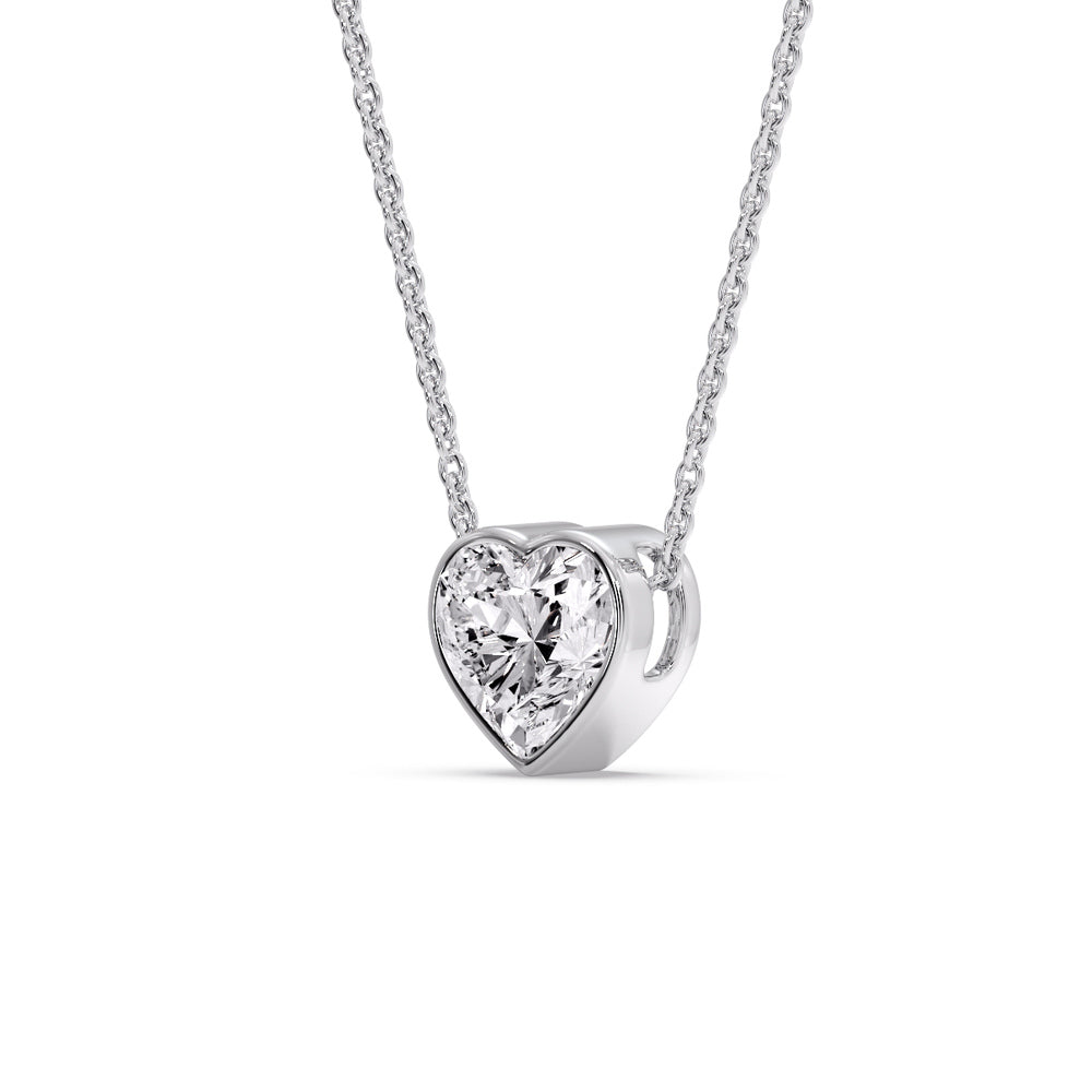 Solitaire Bezel Heart Shape Pendant