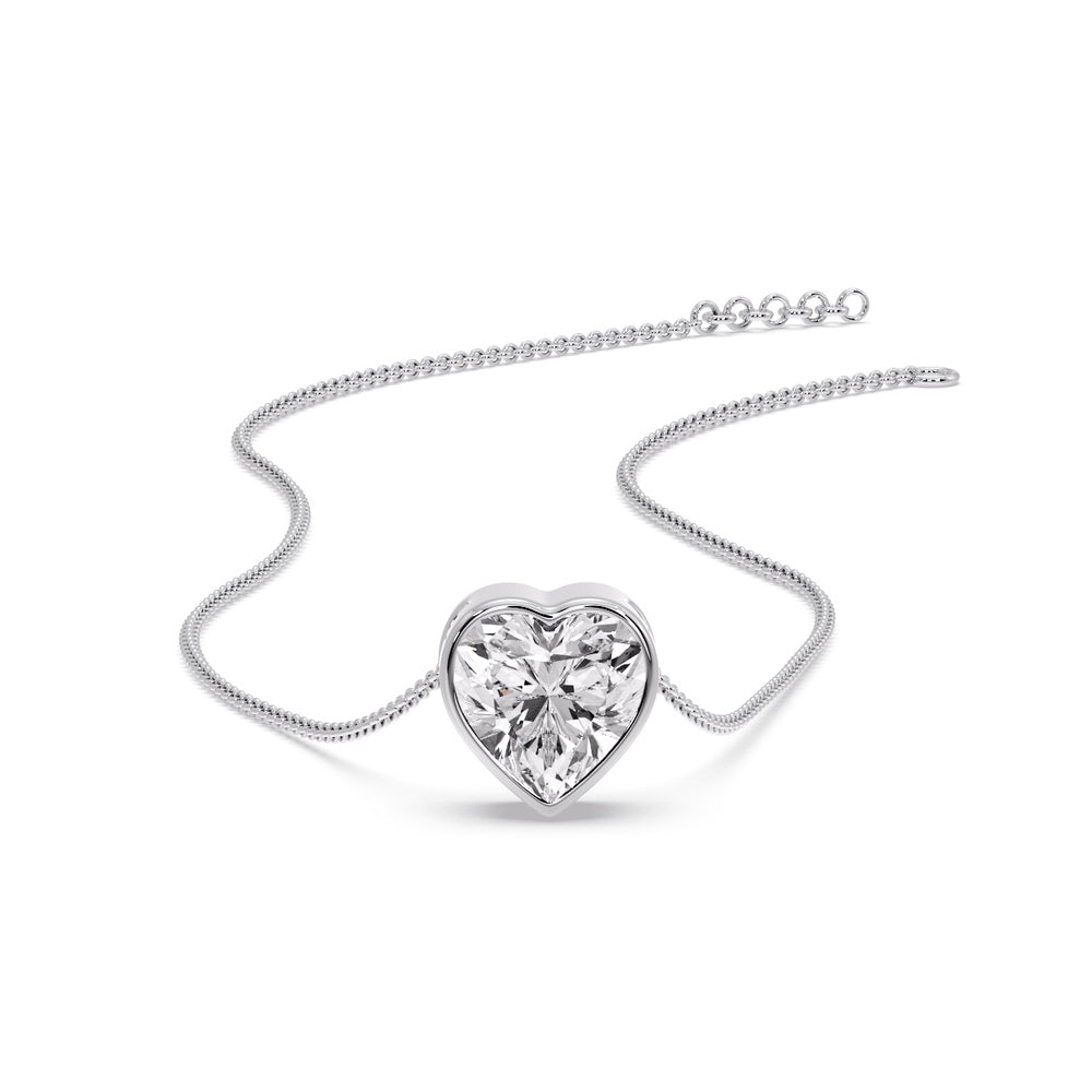 Solitaire Bezel Heart Shape Pendant