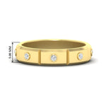 Load image into Gallery viewer, bezel-set-mens-diamond-band-in-yellow-gold-fdm123879-nl-yg-hw
