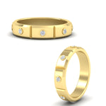 Load image into Gallery viewer, bezel-set-mens-diamond-band-in-yellow-gold-fdm123879angle3-nl-yg
