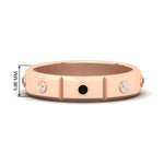 Load image into Gallery viewer, bezel-set-mens-diamond-band-with-black-diamond-in-rose-gold-fdm123879gblack-nl-rg-hw
