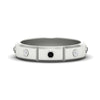 Load image into Gallery viewer, bezel-set-mens-diamond-band-with-black-diamond-in-white-gold-fdm123879gblack-nl-wg