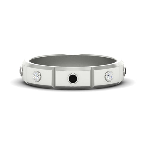 bezel-set-mens-diamond-band-with-black-diamond-in-white-gold-fdm123879gblack-nl-wg