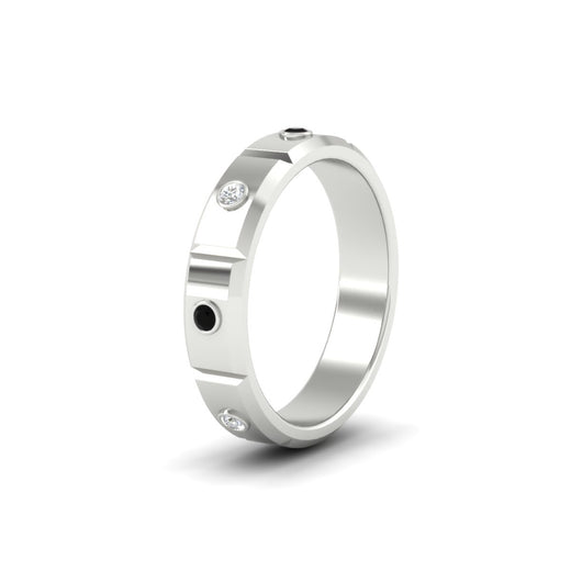 bezel-set-mens-diamond-band-with-black-diamond-in-white-gold-fdm123879gblackangle2-nl-wg