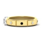 Load image into Gallery viewer, bezel-set-mens-diamond-band-with-black-diamond-in-yellow-gold-fdm123879gblack-nl-yg-hw
