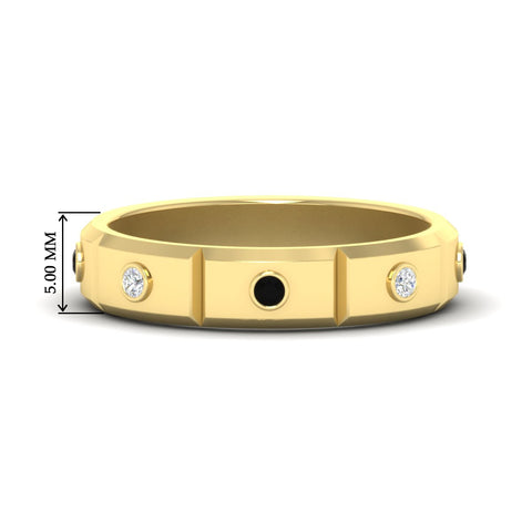 bezel-set-mens-diamond-band-with-black-diamond-in-yellow-gold-fdm123879gblack-nl-yg-hw