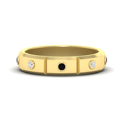 bezel-set-mens-diamond-band-with-black-diamond-in-yellow-gold-fdm123879gblack-nl-yg