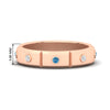 Load image into Gallery viewer, bezel-set-mens-diamond-band-with-blue-topaz-in-rose-gold-fdm123879gicblto-nl-rg-hw