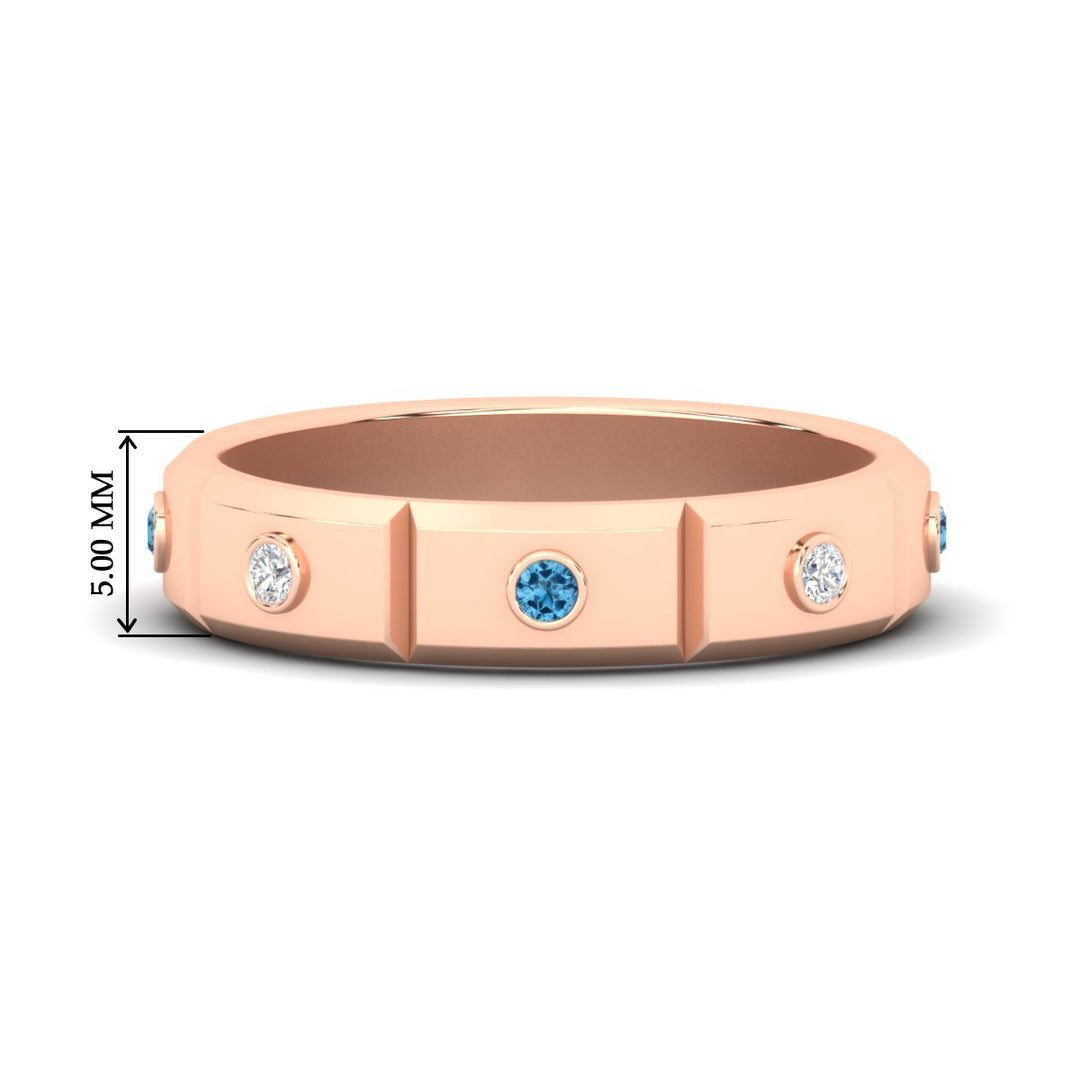 bezel-set-mens-diamond-band-with-blue-topaz-in-rose-gold-fdm123879gicblto-nl-rg-hw