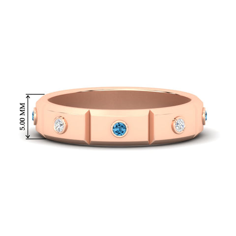 bezel-set-mens-diamond-band-with-blue-topaz-in-rose-gold-fdm123879gicblto-nl-rg-hw
