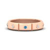 Load image into Gallery viewer, bezel-set-mens-diamond-band-with-blue-topaz-in-rose-gold-fdm123879gicblto-nl-rg