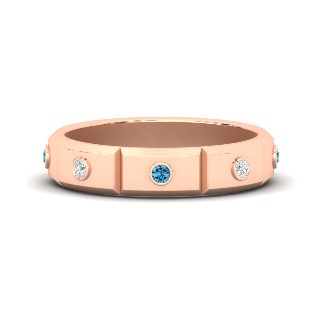 bezel-set-mens-diamond-band-with-blue-topaz-in-rose-gold-fdm123879gicblto-nl-rg