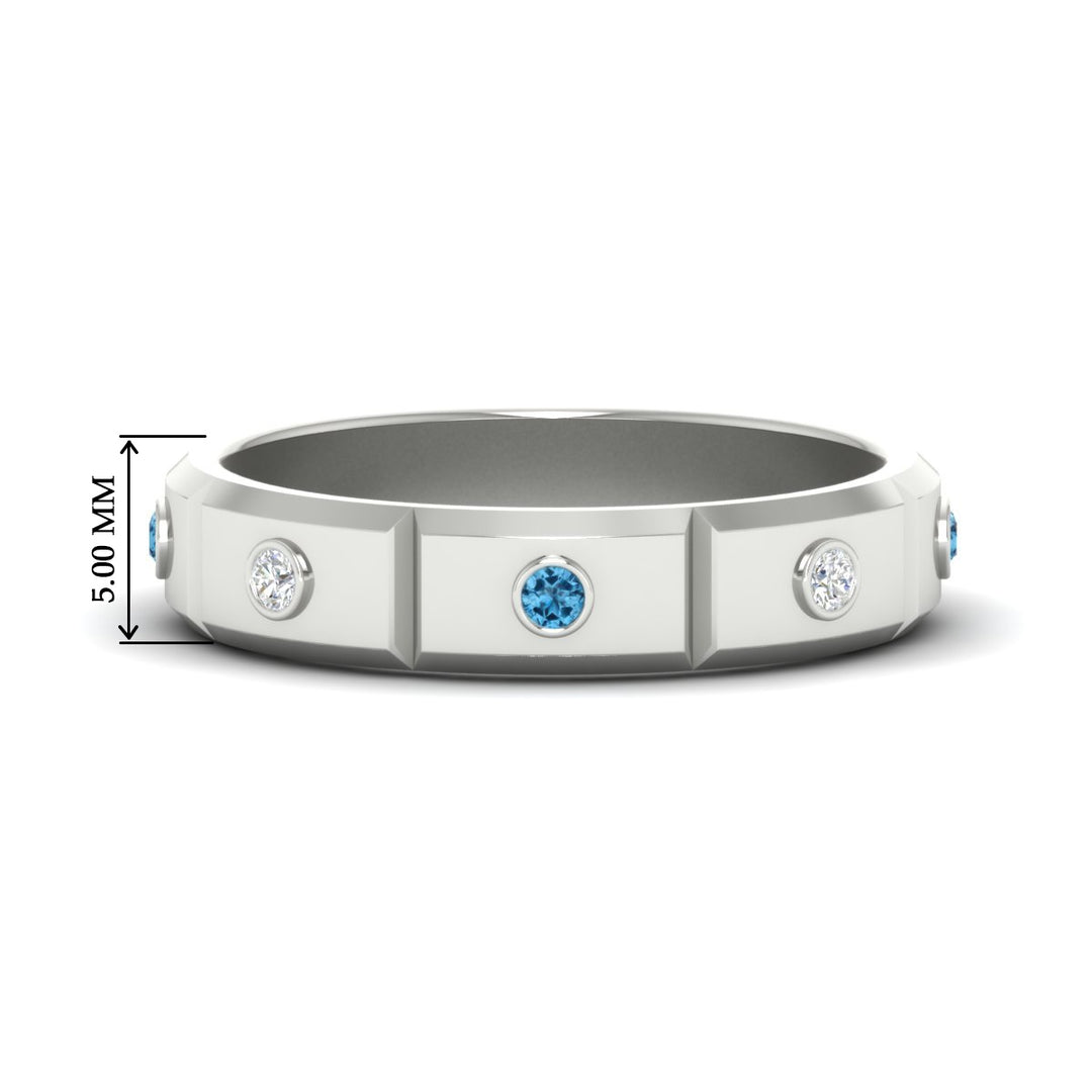 bezel-set-mens-diamond-band-with-blue-topaz-in-white-gold-fdm123879gicblto-nl-wg-hw