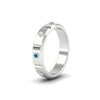 Load image into Gallery viewer, bezel-set-mens-diamond-band-with-blue-topaz-in-white-gold-fdm123879gicbltoangle2-nl-wg