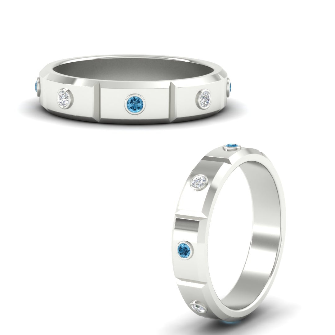 bezel-set-mens-diamond-band-with-blue-topaz-in-white-gold-fdm123879gicbltoangle3-nl-wg