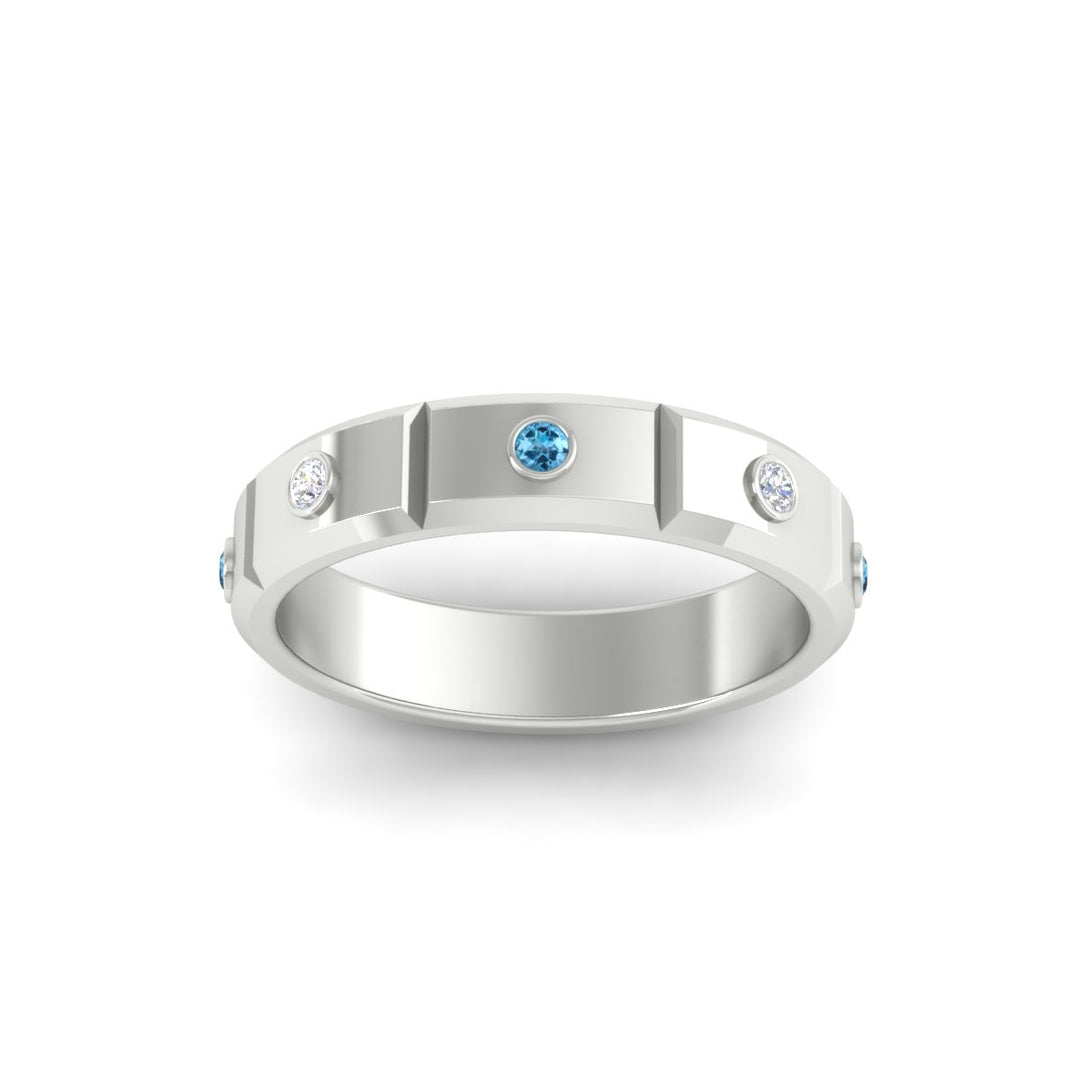 bezel-set-mens-diamond-band-with-blue-topaz-in-white-gold-fdm123879gicbltoangle5-nl-wg