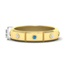 Load image into Gallery viewer, bezel-set-mens-diamond-band-with-blue-topaz-in-yellow-gold-fdm123879gicblto-nl-yg-hw