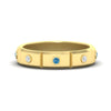 Load image into Gallery viewer, bezel-set-mens-diamond-band-with-blue-topaz-in-yellow-gold-fdm123879gicblto-nl-yg