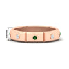 Load image into Gallery viewer, bezel-set-mens-diamond-band-with-emerald-in-rose-gold-fdm123879gemgr-nl-rg-hw