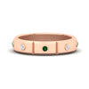 Load image into Gallery viewer, bezel-set-mens-diamond-band-with-emerald-in-rose-gold-fdm123879gemgr-nl-rg