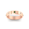 Load image into Gallery viewer, bezel-set-mens-diamond-band-with-emerald-in-rose-gold-fdm123879gemgrangle5-nl-rg