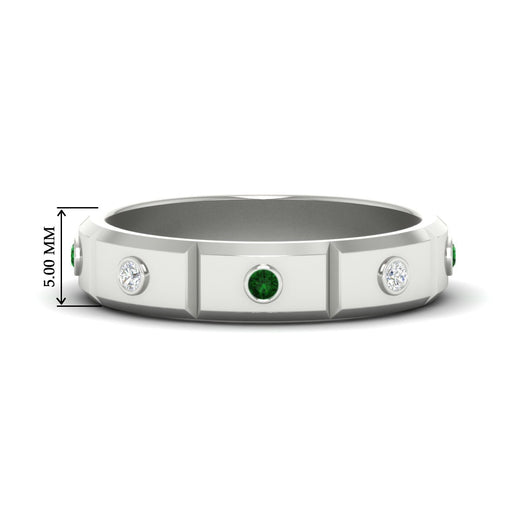 bezel-set-mens-diamond-band-with-emerald-in-white-gold-fdm123879gemgr-nl-wg-hw