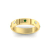 Load image into Gallery viewer, bezel-set-mens-diamond-band-with-emerald-in-yellow-gold-fdm123879gemgrangle5-nl-yg
