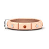 Load image into Gallery viewer, bezel-set-mens-diamond-band-with-orange-sapphire-in-rose-gold-fdm123879gsaor-nl-rg-hw