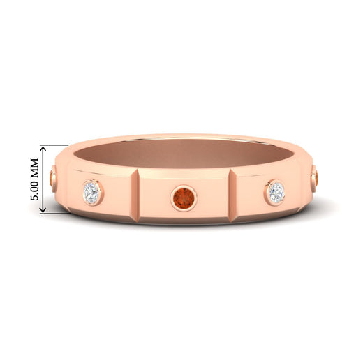 bezel-set-mens-diamond-band-with-orange-sapphire-in-rose-gold-fdm123879gsaor-nl-rg-hw