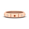 Load image into Gallery viewer, bezel-set-mens-diamond-band-with-orange-sapphire-in-rose-gold-fdm123879gsaor-nl-rg
