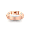 Load image into Gallery viewer, bezel-set-mens-diamond-band-with-orange-sapphire-in-rose-gold-fdm123879gsaorangle5-nl-rg