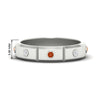 Load image into Gallery viewer, bezel-set-mens-diamond-band-with-orange-sapphire-in-white-gold-fdm123879gsaor-nl-wg-hw