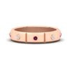 Load image into Gallery viewer, bezel-set-mens-diamond-band-with-pink-sapphire-in-rose-gold-fdm123879gsadrpi-nl-rg