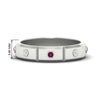 Load image into Gallery viewer, bezel-set-mens-diamond-band-with-pink-sapphire-in-white-gold-fdm123879gsadrpi-nl-wg-hw