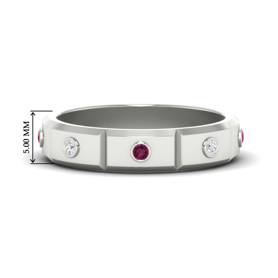 bezel-set-mens-diamond-band-with-pink-sapphire-in-white-gold-fdm123879gsadrpi-nl-wg-hw