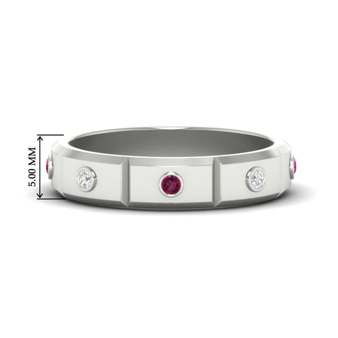 bezel-set-mens-diamond-band-with-pink-sapphire-in-white-gold-fdm123879gsadrpi-nl-wg-hw