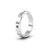 Load image into Gallery viewer, bezel-set-mens-diamond-band-with-pink-sapphire-in-white-gold-fdm123879gsadrpiangle2-nl-wg