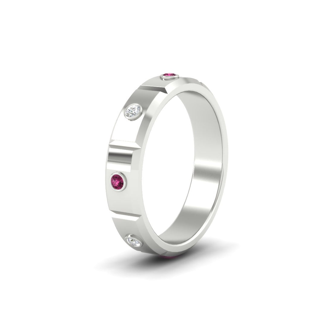 bezel-set-mens-diamond-band-with-pink-sapphire-in-white-gold-fdm123879gsadrpiangle2-nl-wg