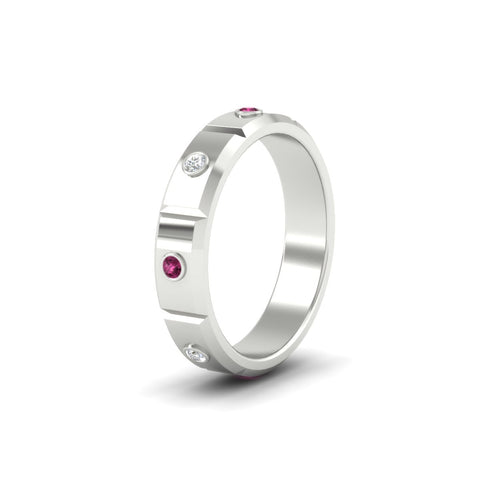 bezel-set-mens-diamond-band-with-pink-sapphire-in-white-gold-fdm123879gsadrpiangle2-nl-wg