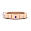 Load image into Gallery viewer, bezel-set-mens-diamond-band-with-purple-topaz-in-rose-gold-fdm123879gvito-nl-rg-hw