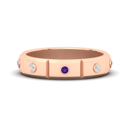bezel-set-mens-diamond-band-with-purple-topaz-in-rose-gold-fdm123879gvito-nl-rg