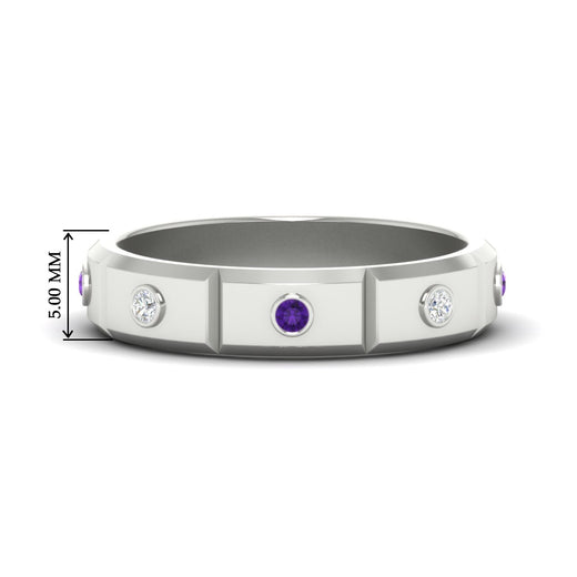 bezel-set-mens-diamond-band-with-purple-topaz-in-white-gold-fdm123879gvito-nl-wg-hw
