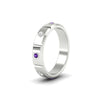 Load image into Gallery viewer, bezel-set-mens-diamond-band-with-purple-topaz-in-white-gold-fdm123879gvitoangle2-nl-wg