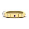 Load image into Gallery viewer, bezel-set-mens-diamond-band-with-purple-topaz-in-yellow-gold-fdm123879gvito-nl-yg-hw