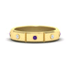 Load image into Gallery viewer, bezel-set-mens-diamond-band-with-purple-topaz-in-yellow-gold-fdm123879gvito-nl-yg